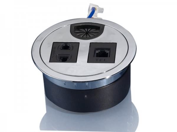 科桌桌面穿線盒，桌面插座KZ-010（兩色可選）